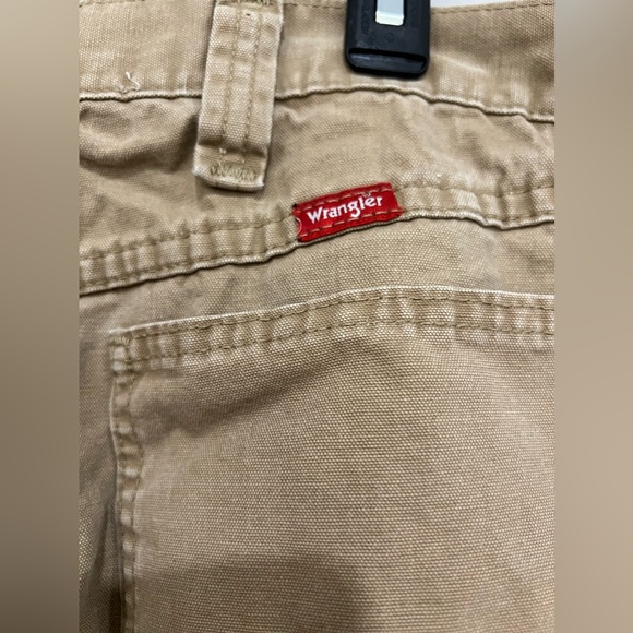 Mens Wrangler 94LSWAO Tan Work Pants - Picture 3 of 4
